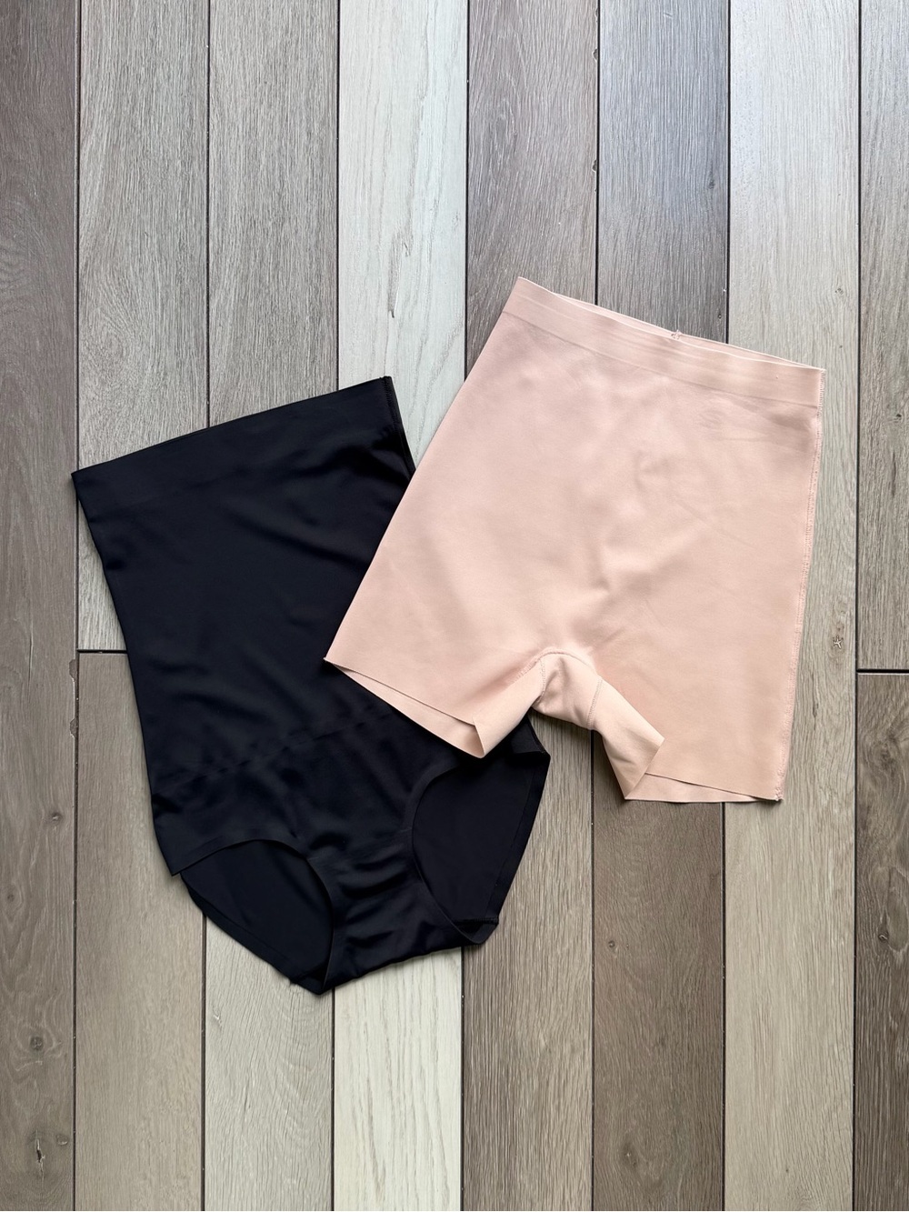 Skinnygirl high-waisted seamless shaping shorts and high-waisted shaping briefs